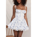 Vestido Mini Feminino com Renda e Manga Longa - Decote Quadrado Ballet Festa