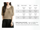 Women's V-Neck Tops 100% Merino Wool Spring Fall Winter First-Line Ready to Wear Seamless New Knit T Shirt Short Sleeve Sweater
