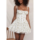 Vestido Mini Feminino com Renda e Manga Longa - Decote Quadrado Ballet Festa