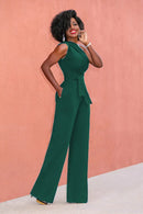 Macacão Feminino Ombro a Ombro com Perna Larga - Elegante Verão