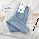 High waist Jeans 38 Women's Spring Autumn New Slim Skinny Pants Casual Women Denim Trousers Black Female Stretch Pencil Jeans