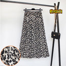 Women Summer Boho Chiffon Long Skirt Elegant Floral Print Pleated Skirts Elastic High Waist Casual Midi Skirt Women Clothes 2021