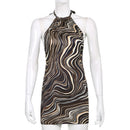 Vestido Mini de Cetim com Renda e Decote V - Sleepwear e Festa