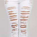 New Designer Denim Women 2025 High Waist Ripped Jeans for Women Skinny Black White Jeans Woman Elastic Slim Jean Female Femme