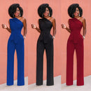 Macacão Feminino Ombro a Ombro com Perna Larga - Elegante Verão