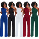 Macacão Feminino Ombro a Ombro com Perna Larga - Elegante Verão