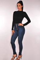 Jeans For Women High Waist Push Up Jeans High Elastic Stretch Ladies Mom Jeans Female Washed Denim Skinny Pencil Pants