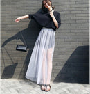 Saia Longa Feminina de Renda com Transparência - Boho Sexy Casual Verão