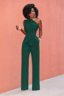 Macacão Feminino Ombro a Ombro com Perna Larga - Elegante Verão