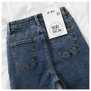 High waist Jeans 38 Women's Spring Autumn New Slim Skinny Pants Casual Women Denim Trousers Black Female Stretch Pencil Jeans