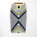 Fashion Midi Skirt For Women Flora Printed High Waist Pencil Skirt Female Causal Flower Bodycon Skirt With Slit