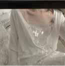 Cardigan Women Long Sleeve Crop Tops Solid Summer Thin Sun-proof Loose Outwear V-neck Knitted Korean Style Girls Elegant Lovely