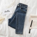 High waist Jeans 38 Women's Spring Autumn New Slim Skinny Pants Casual Women Denim Trousers Black Female Stretch Pencil Jeans