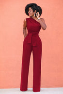 Macacão Feminino Ombro a Ombro com Perna Larga - Elegante Verão