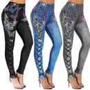 Skinny High Waist Women Pants Butterfly Print Lace-up Elastic Jogging Sports Trousers Hip Lift Jeans Women Pencil Pants
