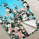 Fashion Midi Skirt For Women Flora Printed High Waist Pencil Skirt Female Causal Flower Bodycon Skirt With Slit