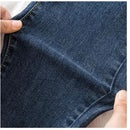High waist Jeans 38 Women's Spring Autumn New Slim Skinny Pants Casual Women Denim Trousers Black Female Stretch Pencil Jeans
