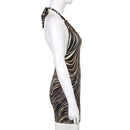 Vestido Mini de Cetim com Renda e Decote V - Sleepwear e Festa