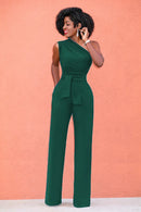 Macacão Feminino Ombro a Ombro com Perna Larga - Elegante Verão