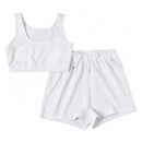 Crop Tops And Drawstring Shorts Set Sexy U-Neck Fitness Tank Top Summer Athleisure Biker Shorts Two Piece Sets Women Streetwear