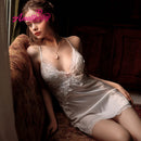 Camisola Sexy de Renda com Costas Abertas - Lingerie de Inverno