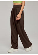 High Waist Wide Leg Yoga Pants for Women Straight Loose Casual Trousers Breathable Lightweight Sports Pants for Spring Summer
