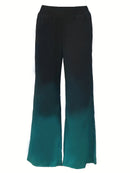 Fashion Top Pants Set Women O Neck Half Sleeve Printed Shirts Solid Color Wide Leg Long Pant Female Spring Clothing