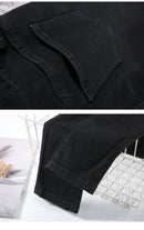 Skinny Jeans Women's Elastic High Waist Slim Fashion Korean Pencil Pants Spring New Leggings Black Gray Light Blue
