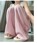Cotton and Linen Women's Wide Leg Full Pants High Waist Summer Female Elegant Minimalism Straight Loose Trousers 2026 Autumn