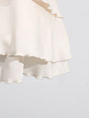 Vestido Curto Feminino com Xale e Amarrão - Sexy Sem Manga Costas Abertas Renda Festa
