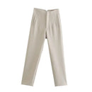 MUJER Office Wear High waist Pants for Women Formal Pants Office outfits Pencil Trousers Black Pink White Fashion Ladies Pants