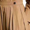 Conjunto Feminino 2 Peças com Camisa e Saia Plissada com Bordado - Casual Escritório