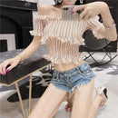 Women Summer Low Waist Denim Shorts Stretchy Short Jeans Hot Pants Sexy Triangle Design Butt Enhancer Casual Streetwear DURIKIES
