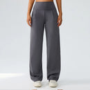 Yoga wide leg pants for women high waisted loose straight leg pants casual sports yoga pants women's outerwear