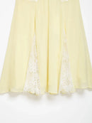 Vestido Curto Feminino Amarelo Chic com Alças e Renda - Sexy Cor Sólida Costas Abertas Praia Férias 2026