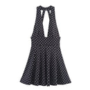 Vestido Feminino Branco com Renda Bordada e Halter - Sem Manga Costas Abertas Sexy Linha A Festa 2025
