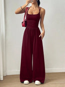 Macacão Feminino Slim sem Manga com Alças - Casual Moderno 2026