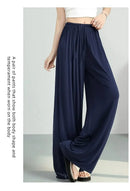 ay Wide Leg Pants Women's High Waist Loose Drapey Cool Casual Trousers Modal Cotton Comfortable Breathable Straight Cut
