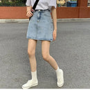 Saia Jeans Feminina Mini com Cintura Alta - Sexy Y2K Verão