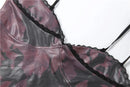 Vestido Mini Feminino Bodycon com Renda Patchwork - Sexy Decote Baixo Costas Abertas Sem Manga Festa Clube