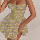 Vestido Mini Feminino com Renda e Manga Longa - Decote Quadrado Ballet Festa