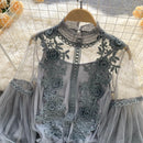 Lace Puff Long Sleeve Blouse Vintage Fashion Blouses Elegant Femme Blusas Korean Woman Tops Women Shirts Clothing Dropshipping