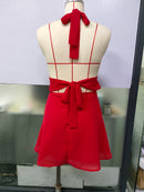 Vestido Mini Feminino Sexy com Halter e Amarrão - Bodycon Sem Manga Costas Abertas Festa Clube 2026