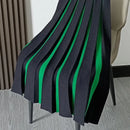 Elegant High Waist Panel Versatile Pleated Skirt Spring and Autumn Retro Fashion Stripe Mini Knitted Skirt Women's Mixed Color