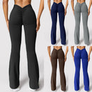 Yoga Flare Pants Women Sexy V-Cut Waist Butt Liftting Fitness Leggings Comfort Gym Running Fashion High Waist Slim Leggings