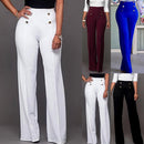 Women Wide Leg Pants High Waist Autumn Ladies Fashion Trousers Solid Color Comfortable Soft Bell-bottoms Pants Women Clothing