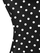 Vestido Mini Feminino com Bandagem e Patchwork Contrastante - Sexy Cintura Alta Verão