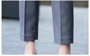Black Gray Suit Pants Woman High Waist Pants Office  Formal Work Trousers Female Elegant Casual Straight Pants