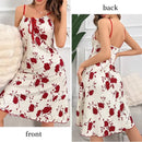 Vestido Slip Feminino Floral Canelado com Alças Finas - Loungewear Verão