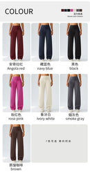 Yoga wide leg pants for women high waisted loose straight leg pants casual sports yoga pants women's outerwear